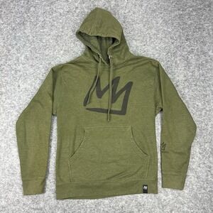 Mammoth Mountain Hoodie Unisex Size Medium Black Green Kangaroo Front Pocket